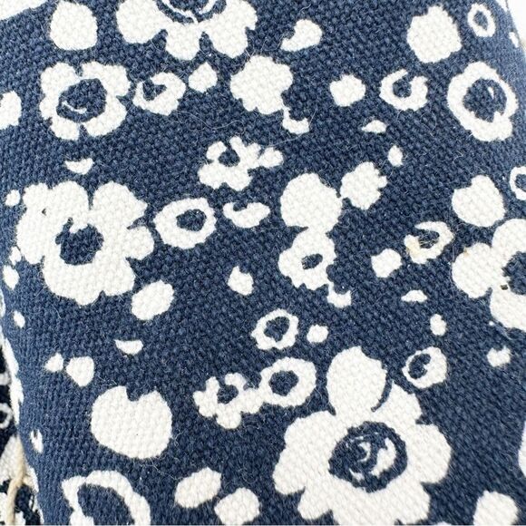 Tory Burch Risa Navy Blue Floral Print Slip-On Flat Espadrilles Sz 6M - Picture 9 of 13